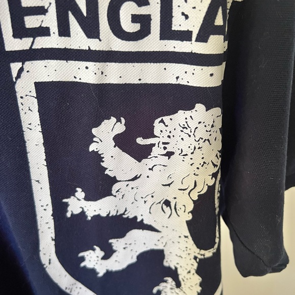 Mens Size Small England Victorious One Goal One Team One Nation Navy Polo Shirt - Picture 6 of 8